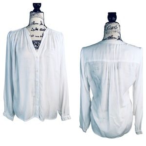 GAP - White Button Down Long Sleeve Shirt Sz. S